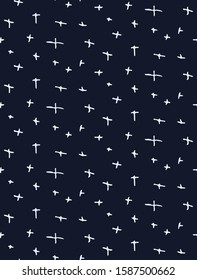 starry night phantom blue constellation dark star light white deep space astronomy pattern seamless repeat trend 