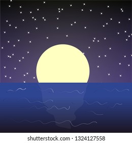 Starry night at sea