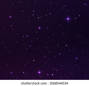
Starry night with shiny stars in the gradient sky. Magic color galaxy. Star universe background. Beautiful cosmos.