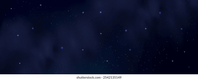 Céu estrelado com constelações astrológicas. O espaço estrela o fundo.Espaço nebulosa e brilho de poeira estelar.