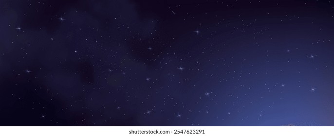 Céu estrelado com constelações astrológicas. O espaço estrela o fundo.Espaço nebulosa e brilho de poeira estelar.