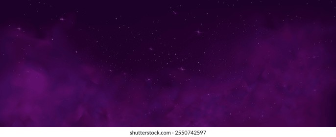 Starry night sky with astrological constellations. Space stars background.Space nebula and glittering stardust.