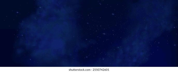 Céu estrelado com constelações astrológicas. O espaço estrela o fundo.Espaço nebulosa e brilho de poeira estelar.