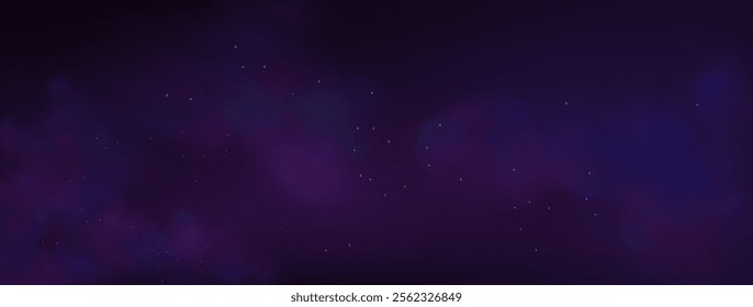 Starry night sky with astrological constellations. Space stars background.Space nebula and glittering stardust.