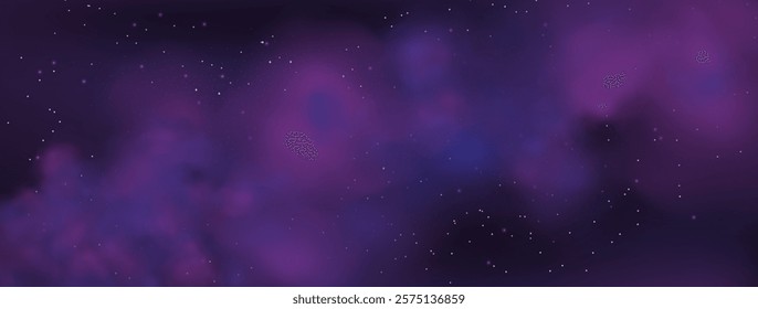 Starry night sky with astrological constellations. Space stars background.Space nebula and glittering stardust.