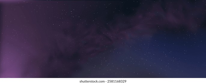 Starry night sky with astrological constellations. Space stars background.Space nebula and glittering stardust.