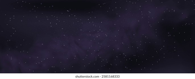 Starry night sky with astrological constellations. Space stars background.Space nebula and glittering stardust.