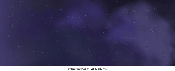 Starry night sky with astrological constellations. Space stars background.Space nebula and glittering stardust.