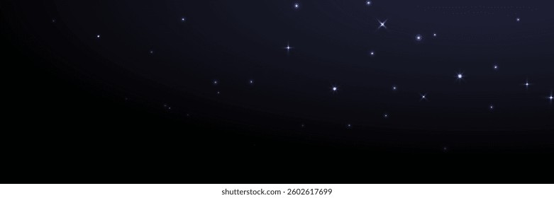 Starry night sky background eps vector illustration. Minimal starry night sky background - vector few stars space background