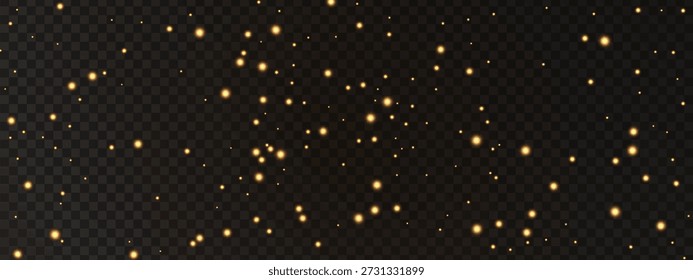 Starry night sky background with glowing stars and cosmic dust creating a magical celestial atmosphere perfect for space-themed designs and universe illustrations. Like a png