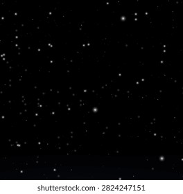 Starry night sky background with scattered glowing stars background astronomy universe infinite wallpaper astrophotography luminous abstract constellation atmosphere