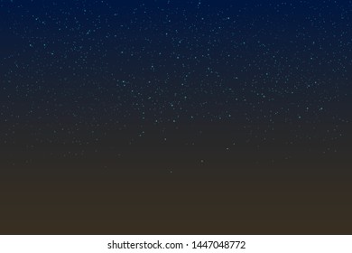 Starry night sky background vector.