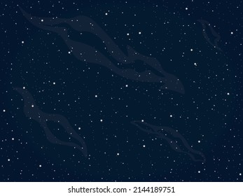 Starry night sky background vector illustration