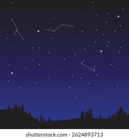 Starry night sky background wallpaper