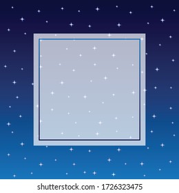 Starry Night Sky Banner Background Vector Illustration.