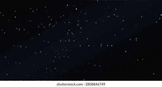 Starry night sky dark background with bright scattered stars, astronomy