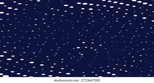 Starry Night Sky With Dotted Light Trails and Central Blue Star Highlight