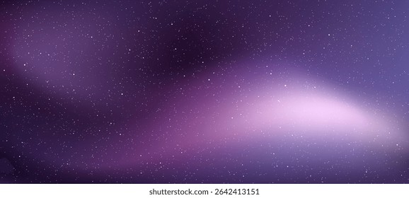 Starry night sky with glowing milky way effect. Cosmic background for outer space, universe, and galaxy concepts.