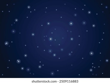 Céu da noite estrelado, fundo da galáxia do espaço celeste, ilustração Vetor.