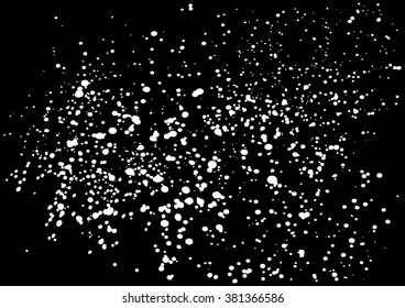 Starry night sky. Stars on dark sky at night. The falling snow. Night sky with stars.