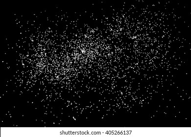 Starry night sky. Stars on dark sky at night. The falling snow. Night sky with stars.