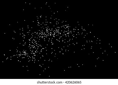 Starry night sky. Stars on dark sky at night. The falling snow. Night sky with stars.