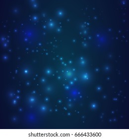 Starry night sky. Vector background.