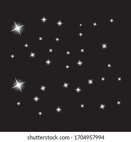 Starry night sky, vector illustration
 svg