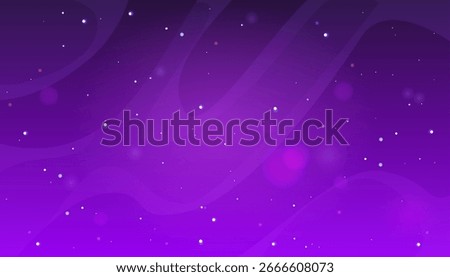Starry night sky vector illustration. Cosmic purple gradient with stardust. Realistic galaxy, outer space background. Magic universe wallpaper. Celestial nature. Beautiful interstellar. Astrology