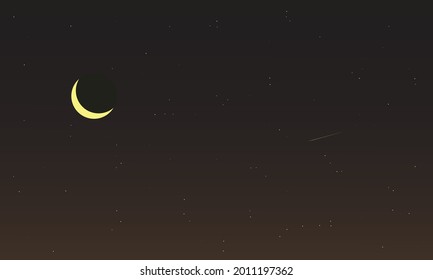 starry night sky vector template