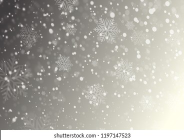 Starry night sky.Winter sky with falling snow, snowflake.The falling snow transparent background.