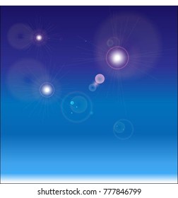 starry, planetary, night sky abstract