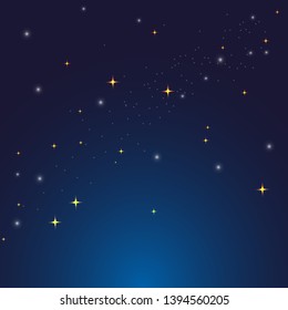 Starry sky abstract , realistic illustration on dark background