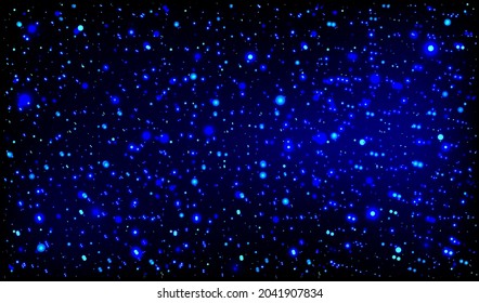 Cielo estrellado. Abstracción del cielo nocturno. Brillo azul