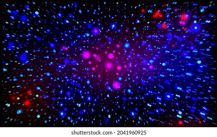 Starry sky. Abstraction of the night sky. Blue and pink shine