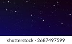 Starry sky background. Many bright stars and cloudless calm clear night sky. Vector Illustration
