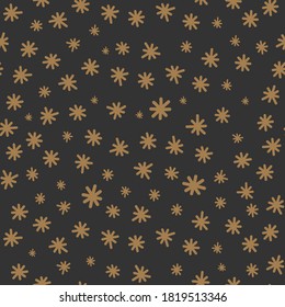 Starry sky background seamless pattern with naive little stars