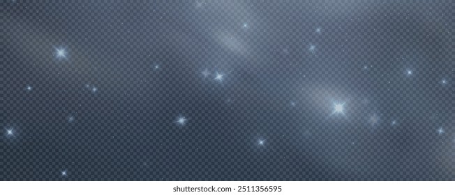 Starry sky background, starry universe, Milky Way galaxy png. Background of beautiful cosmic nebula.