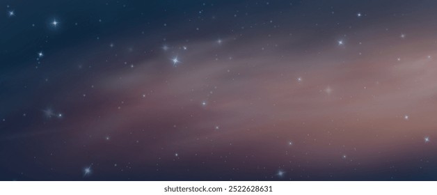 Sternenhimmel Hintergrund, Sternenuniversum, Milchstraße Galaxie png. Hintergrund schöner kosmischer Nebel.