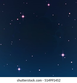 Starry sky background.Vector illustration.