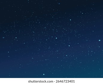 Starry sky blue glow shining stars space background design
