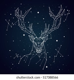 starry sky constellation deer