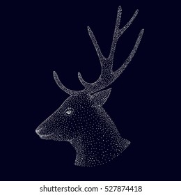 starry sky, constellation, deer