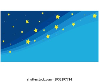 Starry sky frame. Vector illustration.