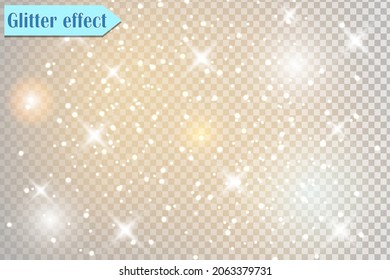 Starry sky light effect, snowflakes and glare