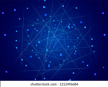 Starry sky map, random schematic bright stars