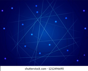 Starry sky map, random schematic bright stars