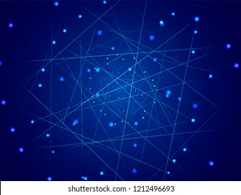Starry sky map, random schematic bright stars