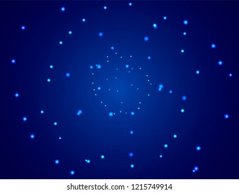 Starry sky map, random schematic bright stars