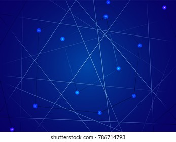 Starry sky map, random schematic bright stars